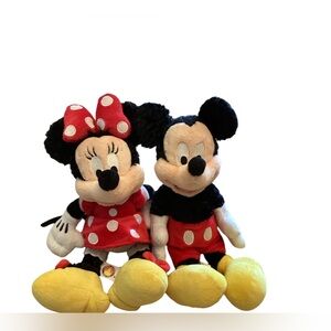 NWT-Authentic Original Disney Theme Parks Mickey & Minnie Mouse Plush Bean Bags
